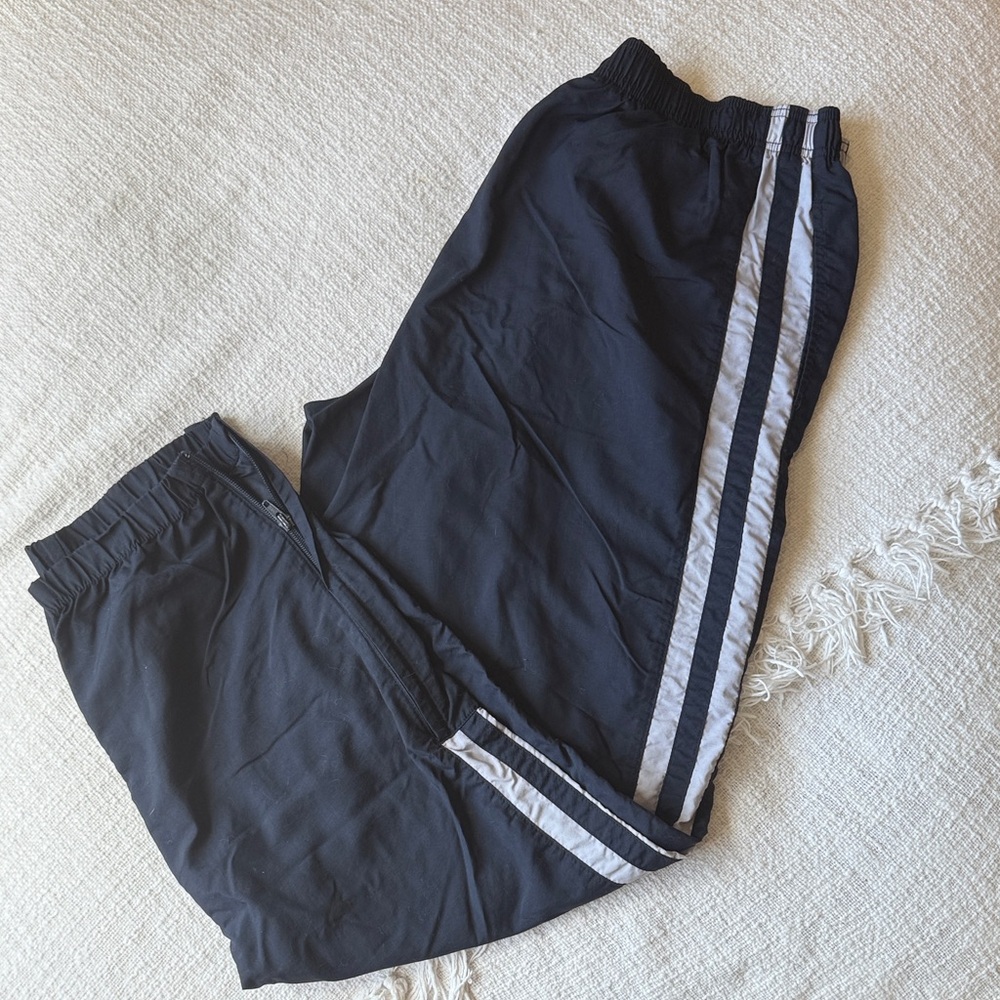 Vintage Tommy Hilfiger Navy Joggers with White Stripes